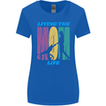 Living the Mom Life Mothers Day Mummy Womens Wider Cut T-Shirt Royal Blue