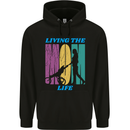 Living the Mum Life Mothers Day Mummy Childrens Kids Hoodie Black