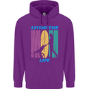 Living the Mum Life Mothers Day Mummy Childrens Kids Hoodie Purple