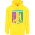 Living the Mum Life Mothers Day Mummy Childrens Kids Hoodie Yellow