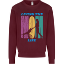 Living the Mum Life Mothers Day Mummy Kids Sweatshirt Jumper Maroon