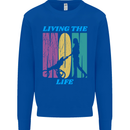Living the Mum Life Mothers Day Mummy Kids Sweatshirt Jumper Royal Blue