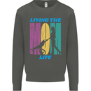 Living the Mum Life Mothers Day Mummy Kids Sweatshirt Jumper Storm Grey