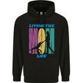 Living the Mum Life Mothers Day Mummy Mens 80% Cotton Hoodie Black