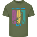 Living the Mum Life Mothers Day Mummy Mens Cotton T-Shirt Tee Top Military Green