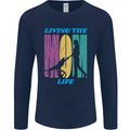 Living the Mum Life Mothers Day Mummy Mens Long Sleeve T-Shirt Navy Blue