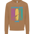 Living the Mum Life Mothers Day Mummy Mens Sweatshirt Jumper Caramel Latte