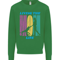 Living the Mum Life Mothers Day Mummy Mens Sweatshirt Jumper Irish Green