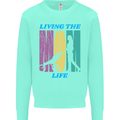 Living the Mum Life Mothers Day Mummy Mens Sweatshirt Jumper Peppermint