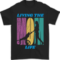 Living the Mum Life Mothers Day Mummy Mens T-Shirt 100% Cotton Black