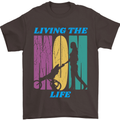 Living the Mum Life Mothers Day Mummy Mens T-Shirt 100% Cotton Dark Chocolate