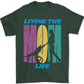 Living the Mum Life Mothers Day Mummy Mens T-Shirt 100% Cotton Forest Green