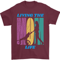 Living the Mum Life Mothers Day Mummy Mens T-Shirt 100% Cotton Maroon