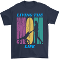 Living the Mum Life Mothers Day Mummy Mens T-Shirt 100% Cotton Navy Blue