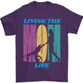 Living the Mum Life Mothers Day Mummy Mens T-Shirt 100% Cotton Purple