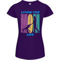 Living the Mum Life Mothers Day Mummy Womens Petite Cut T-Shirt Purple