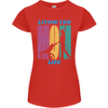 Living the Mum Life Mothers Day Mummy Womens Petite Cut T-Shirt Red