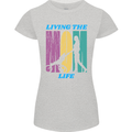 Living the Mum Life Mothers Day Mummy Womens Petite Cut T-Shirt Sports Grey