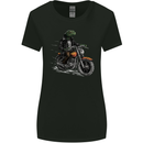 Lizard Biker Motorcycle Motorbike Reptile Womens Wider Cut T-Shirt Black