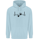 Lizard ECG Gekko Pulse Bearded Dragon Childrens Kids Hoodie Light Blue