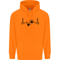 Lizard ECG Gekko Pulse Bearded Dragon Childrens Kids Hoodie Orange