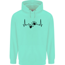 Lizard ECG Gekko Pulse Bearded Dragon Childrens Kids Hoodie Peppermint