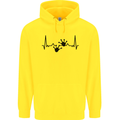 Lizard ECG Gekko Pulse Bearded Dragon Childrens Kids Hoodie Yellow