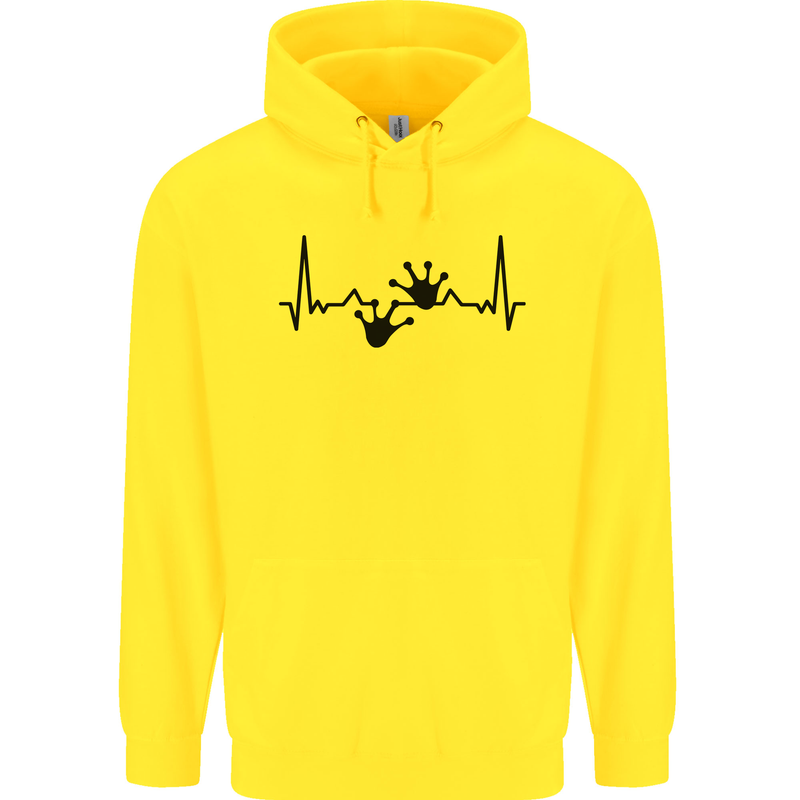 Lizard ECG Gekko Pulse Bearded Dragon Childrens Kids Hoodie Yellow
