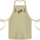 Lizard ECG Gekko Pulse Bearded Dragon Cotton Apron 100% Organic Khaki