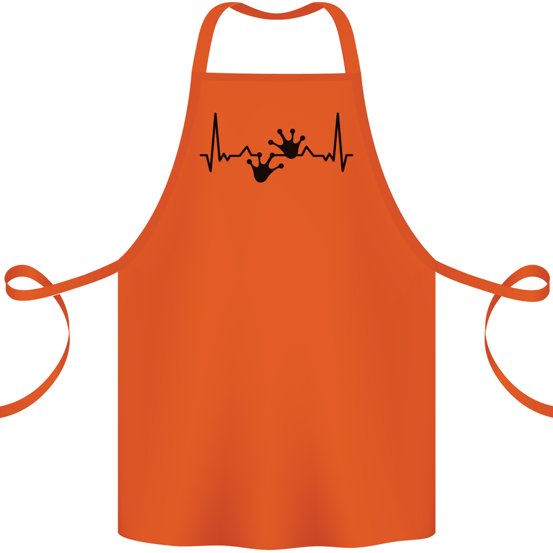 Lizard ECG Gekko Pulse Bearded Dragon Cotton Apron 100% Organic Orange