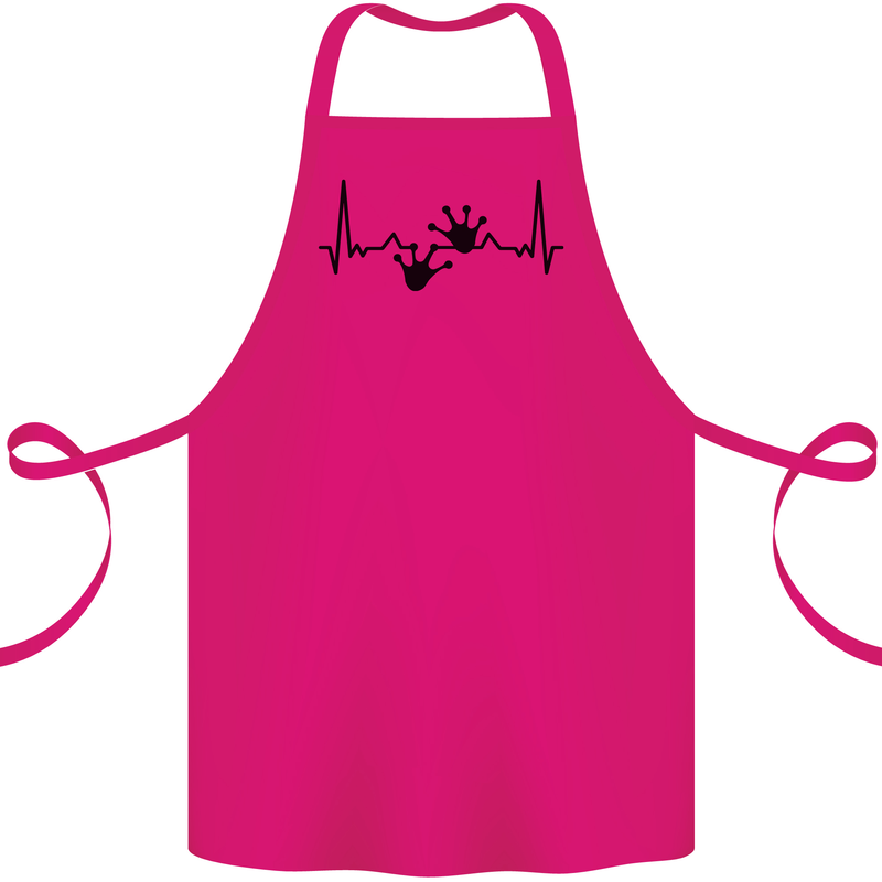 Lizard ECG Gekko Pulse Bearded Dragon Cotton Apron 100% Organic Pink