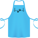 Lizard ECG Gekko Pulse Bearded Dragon Cotton Apron 100% Organic Turquoise