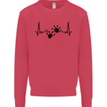 Lizard ECG Gekko Pulse Bearded Dragon Kids Sweatshirt Jumper Heliconia