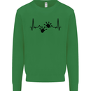 Lizard ECG Gekko Pulse Bearded Dragon Kids Sweatshirt Jumper Irish Green