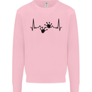 Lizard ECG Gekko Pulse Bearded Dragon Kids Sweatshirt Jumper Light Pink