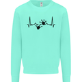Lizard ECG Gekko Pulse Bearded Dragon Kids Sweatshirt Jumper Peppermint