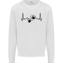 Lizard ECG Gekko Pulse Bearded Dragon Kids Sweatshirt Jumper White