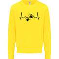 Lizard ECG Gekko Pulse Bearded Dragon Kids Sweatshirt Jumper Yellow