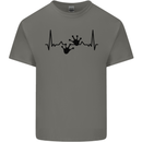 Lizard ECG Gekko Pulse Bearded Dragon Kids T-Shirt Childrens Charcoal