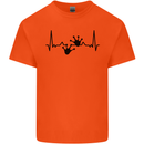 Lizard ECG Gekko Pulse Bearded Dragon Kids T-Shirt Childrens Orange