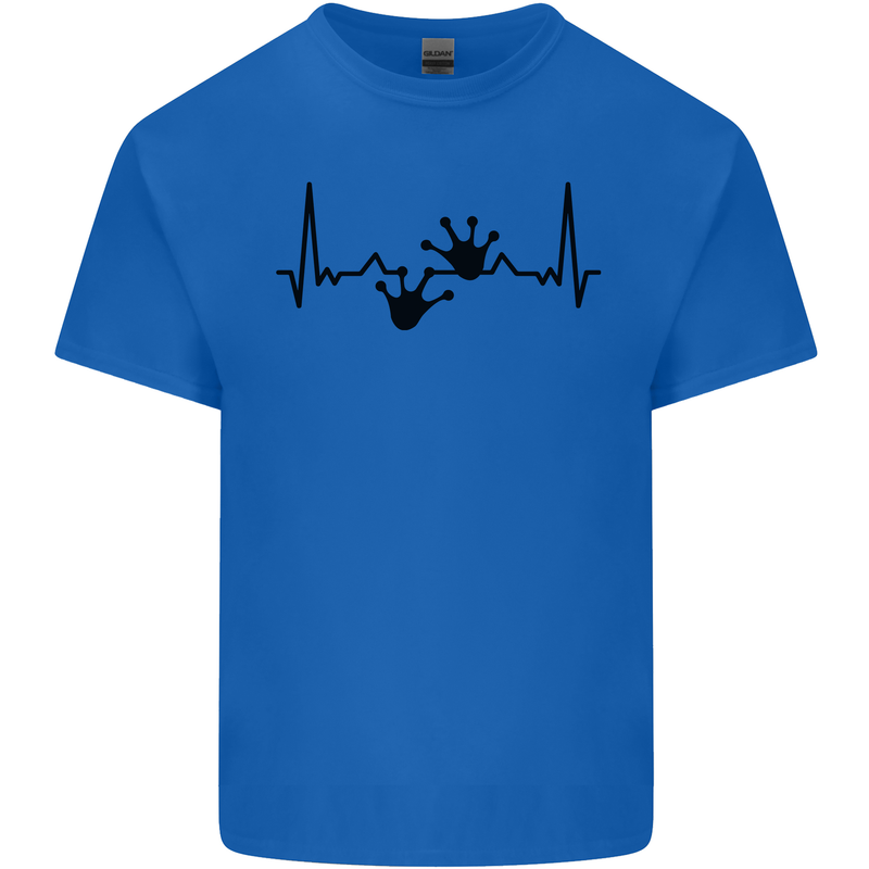 Lizard ECG Gekko Pulse Bearded Dragon Kids T-Shirt Childrens Royal Blue
