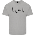 Lizard ECG Gekko Pulse Bearded Dragon Kids T-Shirt Childrens Sports Grey