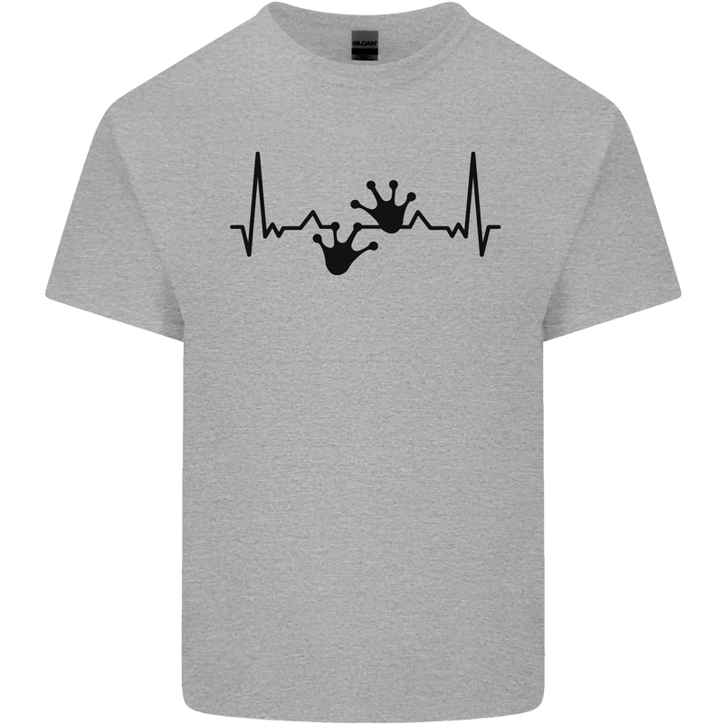 Lizard ECG Gekko Pulse Bearded Dragon Kids T-Shirt Childrens Sports Grey