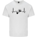 Lizard ECG Gekko Pulse Bearded Dragon Kids T-Shirt Childrens White