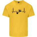 Lizard ECG Gekko Pulse Bearded Dragon Kids T-Shirt Childrens Yellow