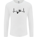 Lizard ECG Gekko Pulse Bearded Dragon Mens Long Sleeve T-Shirt White