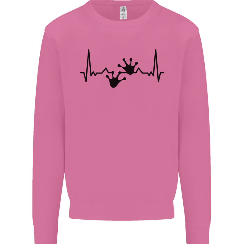 Lizard ECG Gekko Pulse Bearded Dragon Mens Sweatshirt Jumper Azalea