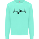 Lizard ECG Gekko Pulse Bearded Dragon Mens Sweatshirt Jumper Peppermint