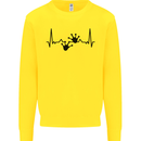 Lizard ECG Gekko Pulse Bearded Dragon Mens Sweatshirt Jumper Yellow