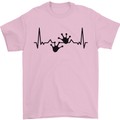 Lizard ECG Gekko Pulse Bearded Dragon Mens T-Shirt 100% Cotton Light Pink